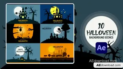 Halloween Background | After Effects Video Displays template preview