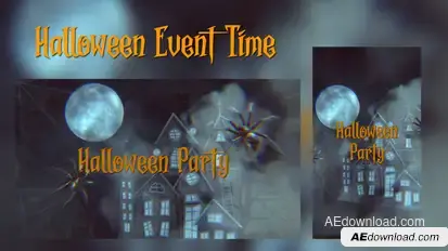 Halloween event time / instagram Premiere Pro template preview