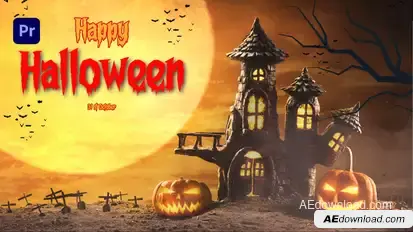 Halloween Intro | Happy Halloween MOGRT Premiere Pro template preview