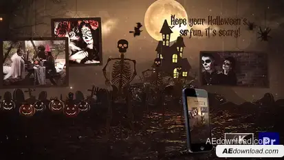 Halloween Intro Skeleton Dance - Premiere Pro Premiere Pro template preview