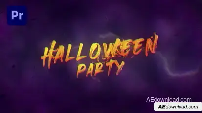 Halloween Party Premiere Pro template preview