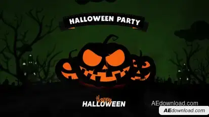 Halloween Party Opener Video Displays template preview