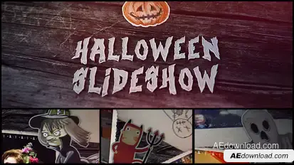 Halloween Slideshow Video Displays template preview