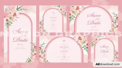 Hamburg Wedding Invitation | Mogrt Premiere Pro template preview