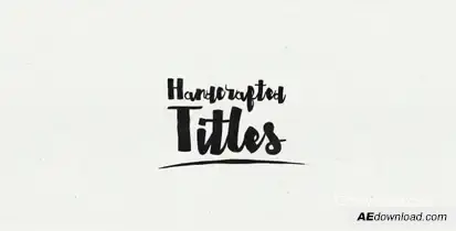 Hand Crafted - Animated Typeface Video Displays template preview