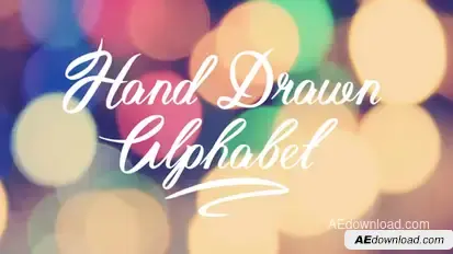 Hand Drawn Alphabet Video Displays template preview