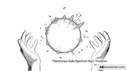 Hand Drawn Audio Spectrum Music Visualizer Video Displays template preview