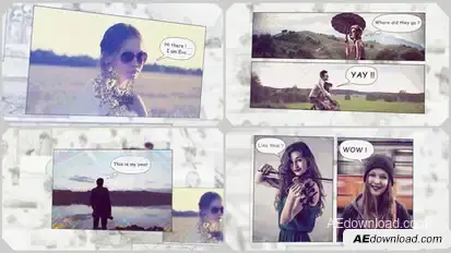 Hand Drawn Family Holiday Slideshow Video Displays template preview
