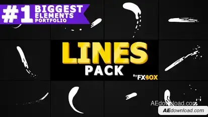 Hand Drawn Flying Lines | After Effects Video Displays template preview