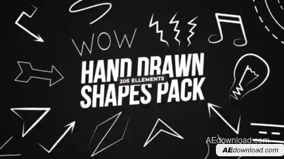 Hand Drawn Shape Pack | Premiere Pro Premiere Pro template preview
