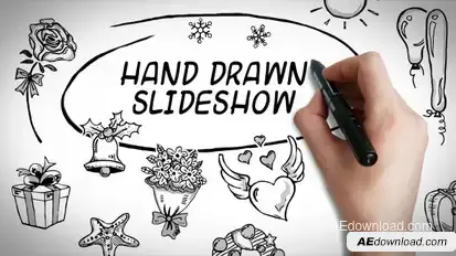 Hand Drawn Slideshow Video Displays template preview