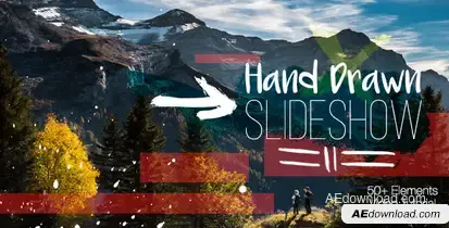 Hand Drawn Slideshow Video Displays template preview