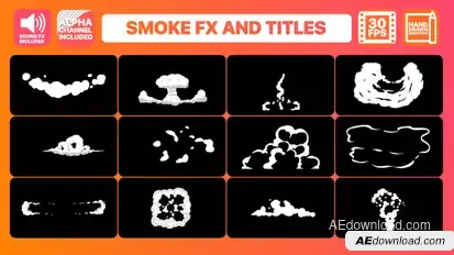 Hand Drawn Smoke FX and Titles Video Displays template preview