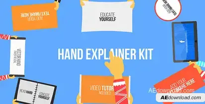 Hand Explainer Kit Video Displays template preview
