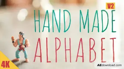 Hand Made Alphabet V2 Video Displays template preview