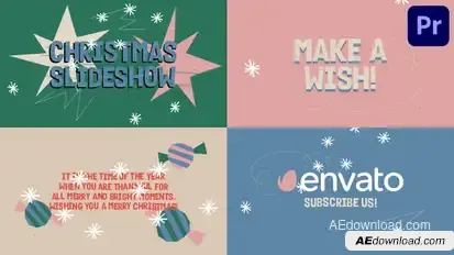 Hand Made Christmas Slideshow for Premiere Pro Premiere Pro template preview
