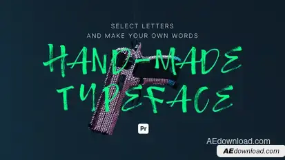 Hand Made Typeface for Premiere Pro Premiere Pro template preview