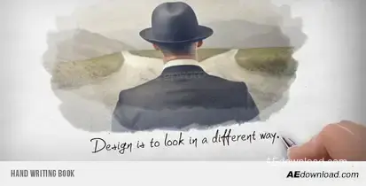 Hand Writing Book Video Displays template preview