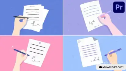 Hands Sign Document Explainer for Premiere Pro Premiere Pro template preview