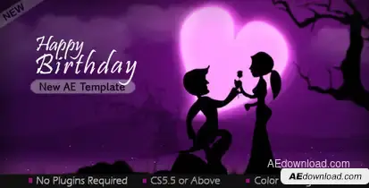 Happy Birthday  Video Displays template preview