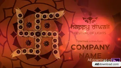 Happy Diwali / Deepavali Greeting Titles Video Displays template preview