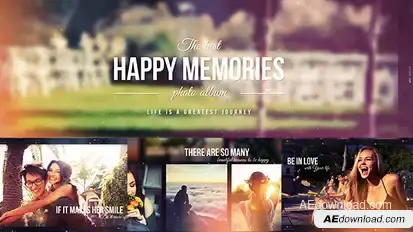 Happy Memories Video Displays template preview