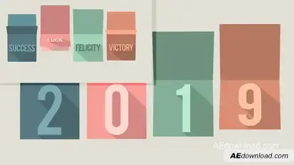 Happy New Year Minimal Video Displays template preview