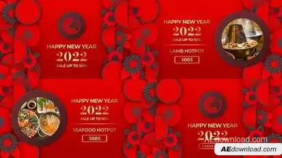 Happy New Year Sale B232 Video Displays template preview