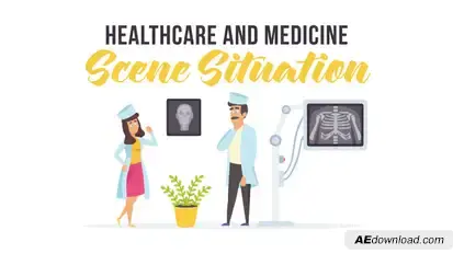 Healthcare and medicine - Scene Situation Video Displays template preview