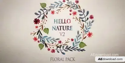 Hello Nature — Floral Pack v2 Video Displays template preview