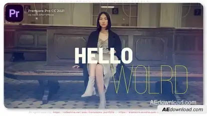 Hello World - Multimedia Opener Premiere Pro template preview