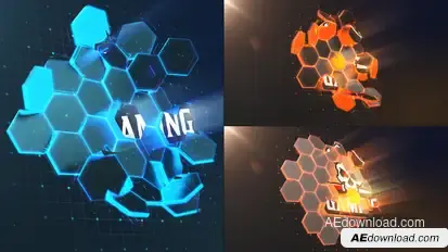 Hi-Tech Hexagons | Logo Reveal Video Displays template preview