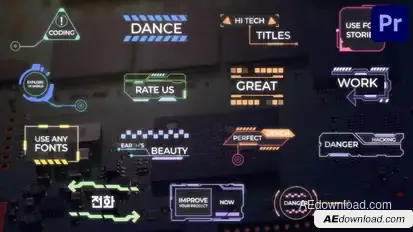 Hi Tech Titles for Premiere Pro Premiere Pro template preview