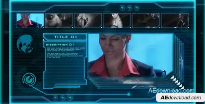 HIGH TECH OS (sci-fi video display) Video Displays template preview
