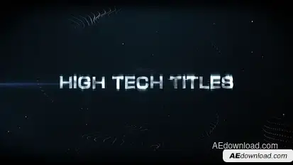 High Tech Titles & Logo Video Displays template preview