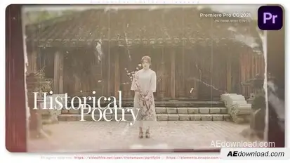 Historical Poetry Slideshow Premiere Pro template preview