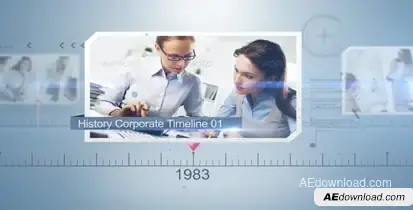 History Corporate Timeline Video Displays template preview