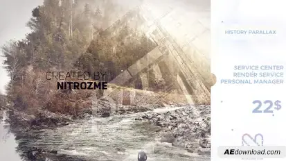 History Parallax Video Displays template preview