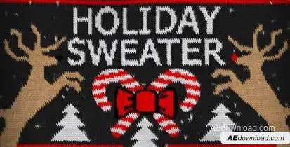 Holiday Sweater Video Displays template preview