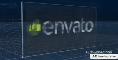Holographic Corporate Logo Reveal Video Displays template preview