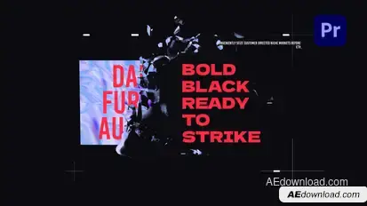 Holographic Danger Opener Premiere Pro template preview