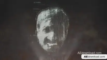 Holographic Face Video Displays template preview