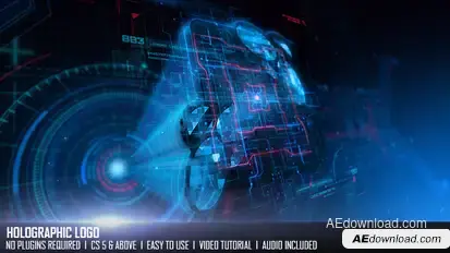 Holographic Logo Video Displays template preview