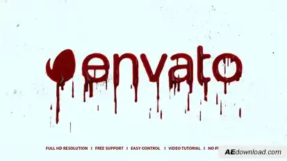 horror halloween logo Premiere Pro template preview