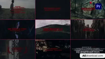 Horror Trailer Minimal Premiere Pro template preview