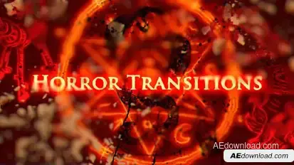 Horror Transitions Premiere Pro template preview