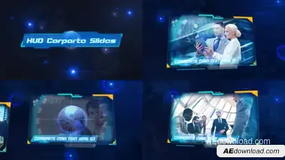 HUD Corporate Slides Video Displays template preview