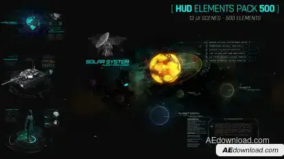 Hud Elements Pack Video Displays template preview