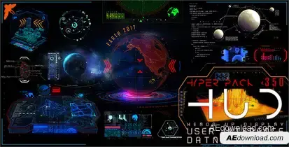HUD Hyper Pack 350 Video Displays template preview