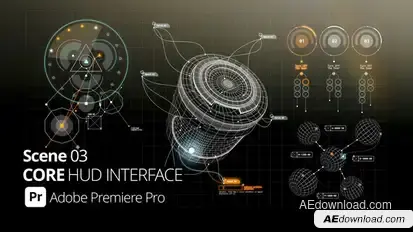HUD Interface Core 03 Pr Premiere Pro template preview